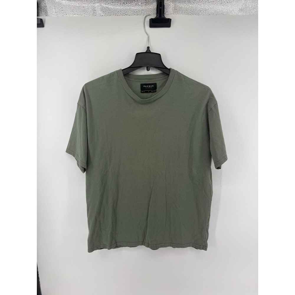 PacSun Mens Large Sage Green Boxy Heavyweight T-Shirt Short Sleeve Streetwear